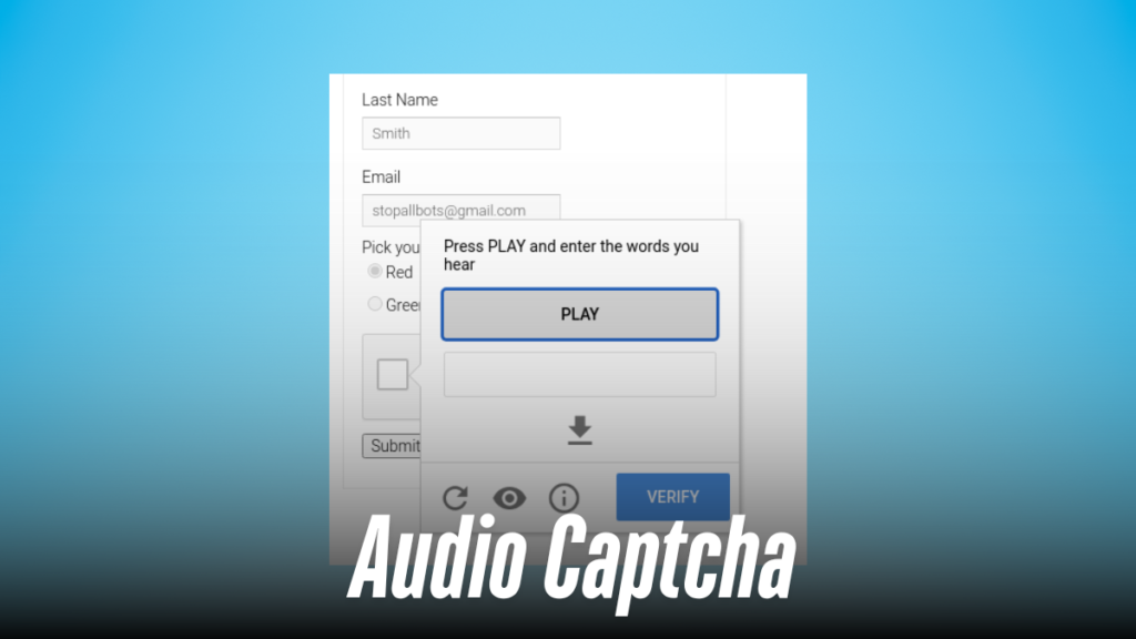 audio captcha typing job daily payment